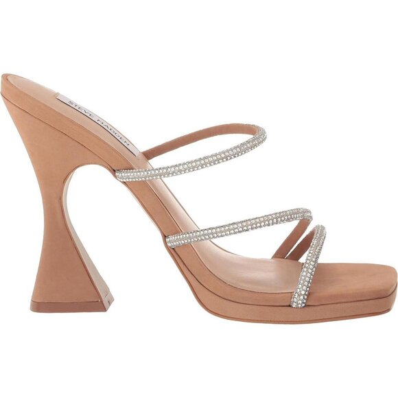 NWT Steve Madden Women's Libbie Heeled Sandal LIBB03S1 Camel Nubuck Brown 10M - Picture 6 of 14